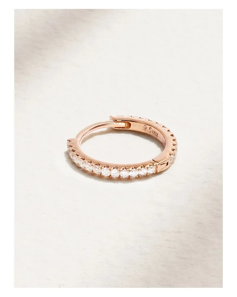 Maria Tash Eternity 9,5 Mm Creole Aus 18 Karat Roségold Mit Diamanten Gold
