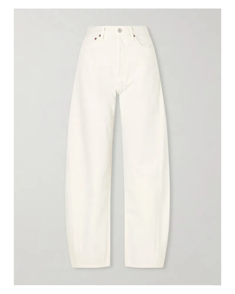 AGOLDE Luna Pieced High-waist Tapered Jeans - White White