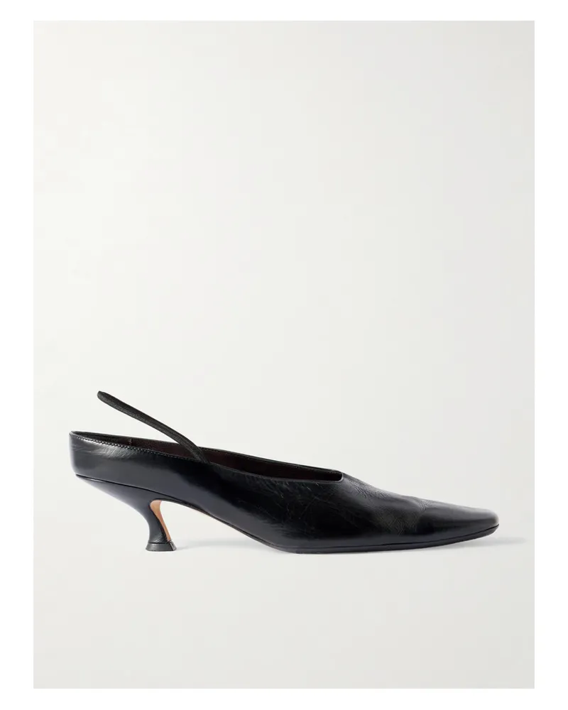 Calvin Klein Anna Convertible Leather Mules - Black Black