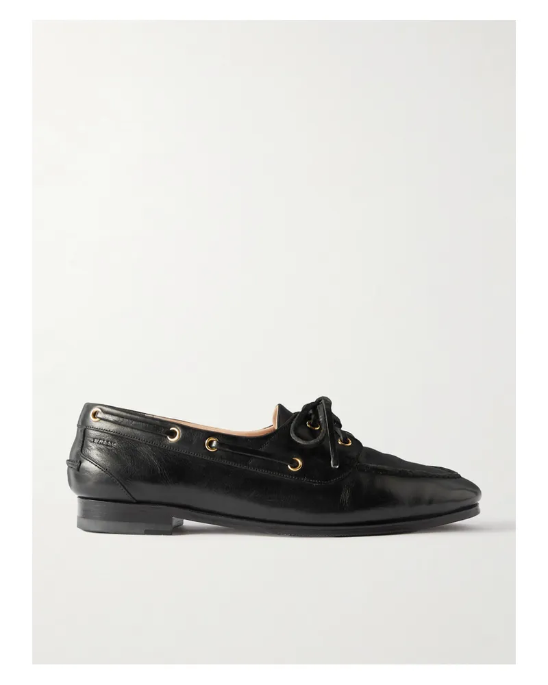 Bally Pathy Leather Boat Shoes - Black Black