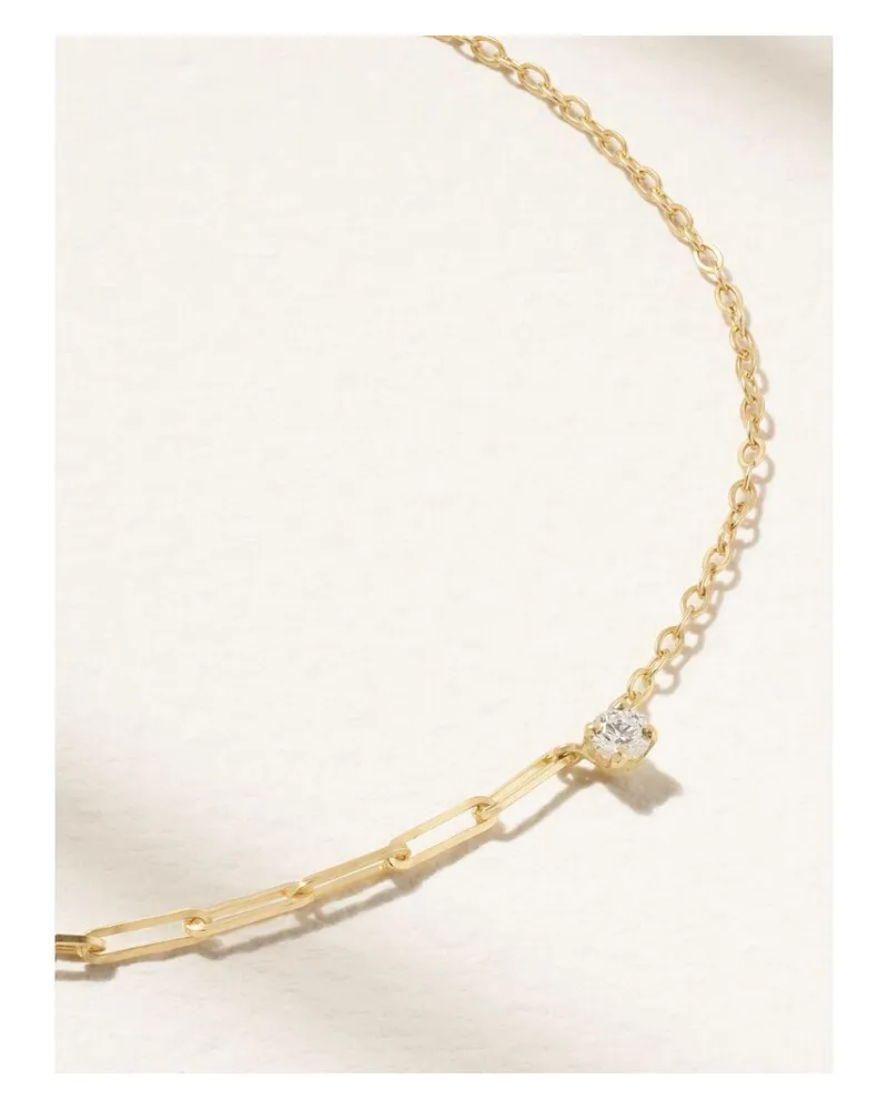 Yvonne Léon Kette Aus 18 Karat Gold Mit Diamant Gold