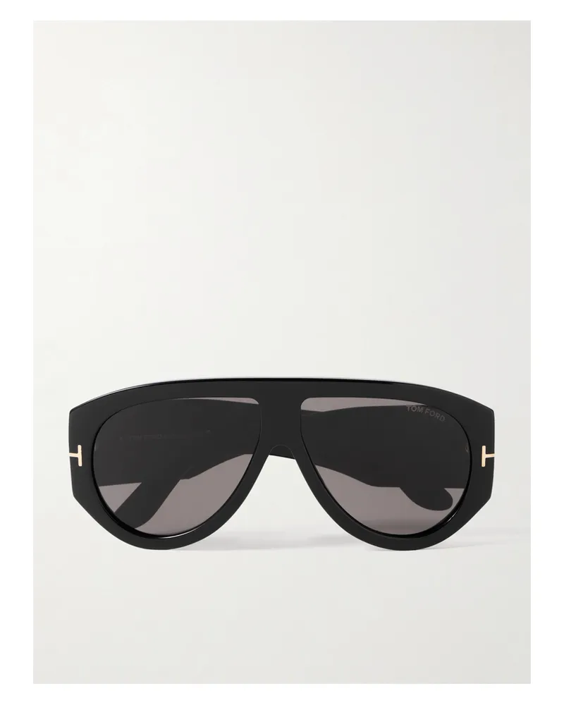 Tom Ford Bronson Aviator-style Acetate Sunglasses - Black Black