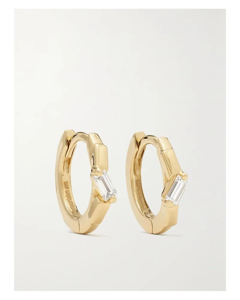 Suzanne Kalan Creolen Aus 18 Karat Gold Mit Diamanten Gold
