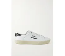 Court Classic Sneakers Aus Leder Mit Logostickerei - Weiß