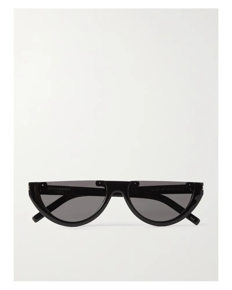 Saint Laurent Sonnenbrille mit Cat-eye-rahmen aus Azetat Schwarz