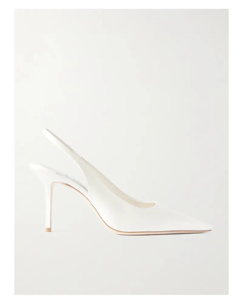 Jimmy Choo Love 85 Satin Slingback Pumps - Neutrals Neutrals