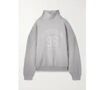 Sweatshirt Aus Biobaumwoll-jersey Mit Print - Grau