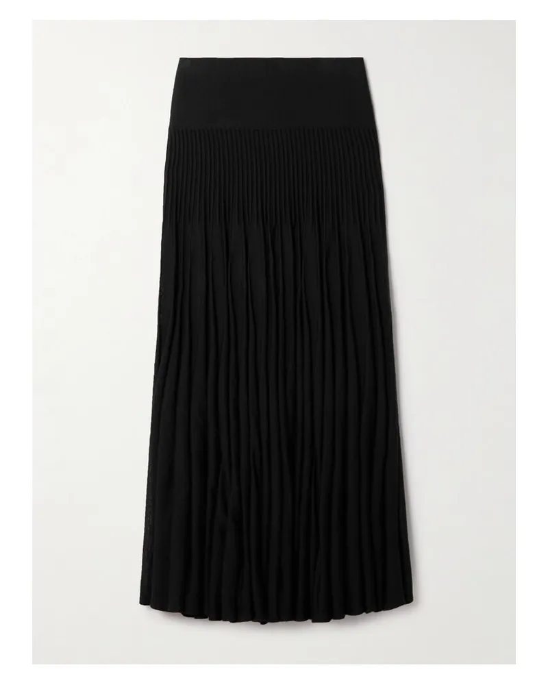 Alaïa Midirock Aus Wolle Mit Falten - Schwarz Schwarz