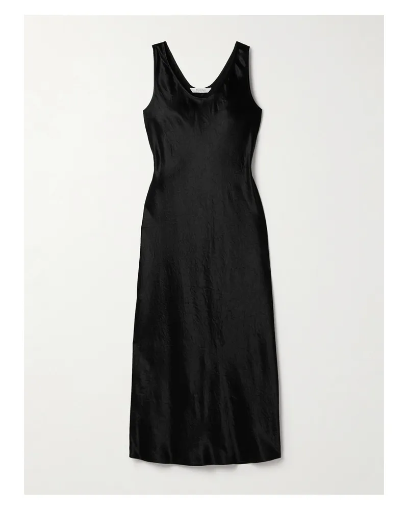 Max Mara Talete Midikleid Aus Glänzendem Jersey - Schwarz Schwarz