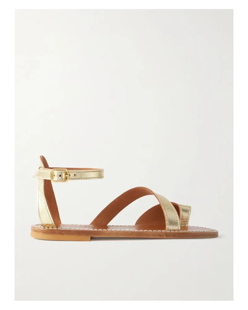 K.Jacques  Anaelle Sandalen Aus Metallic-leder - Gold Gold