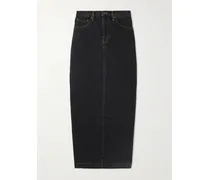 Maxi-jeansrock - Schwarz