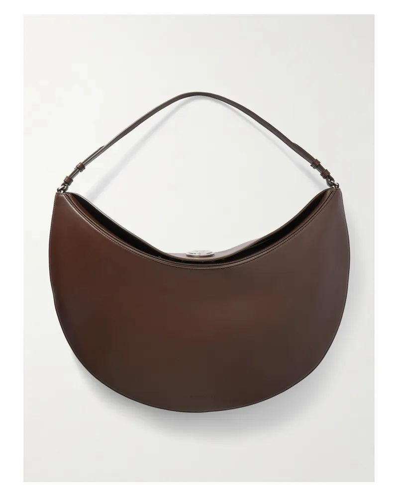 Jacquemus Le Calisso Rond Schultertasche Aus Leder - Braun Braun