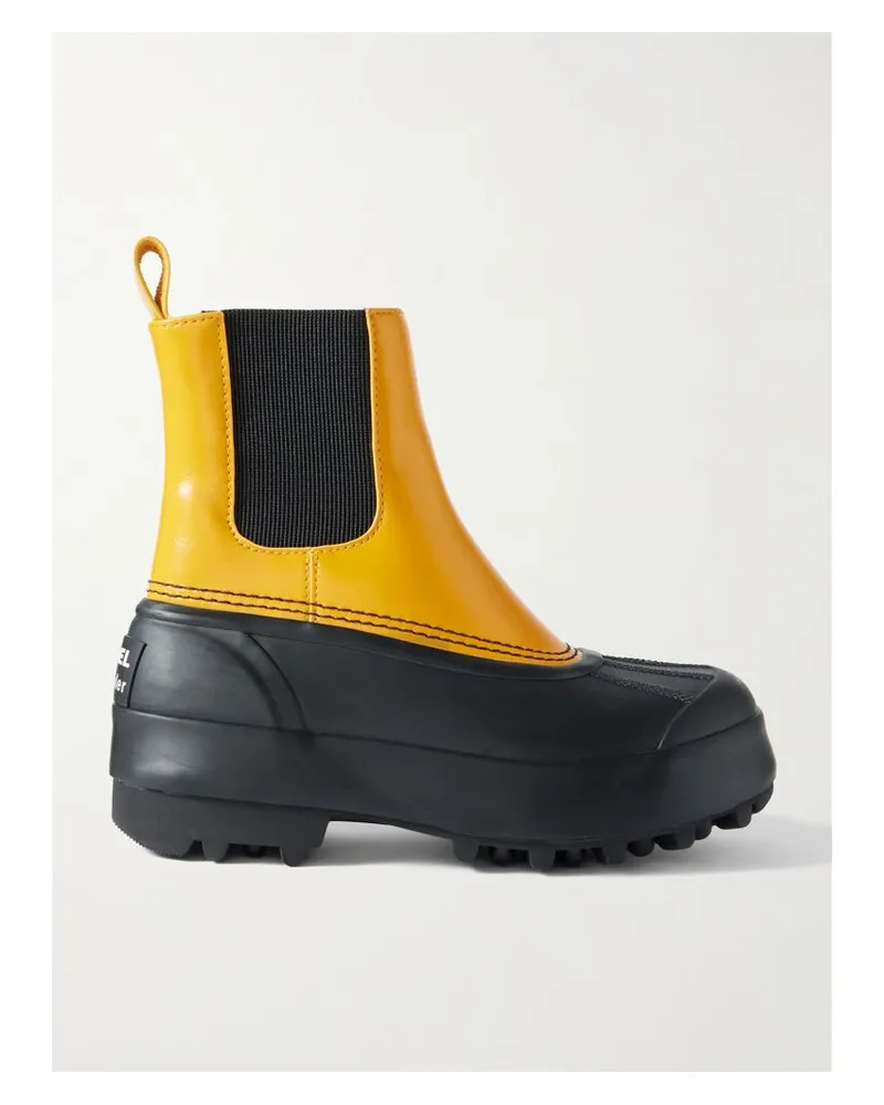 Proenza Schouler Proenza Schouler Caribou Chelsea Boots Aus Leder Und Gummi Mit Plateau - Gelb Gelb