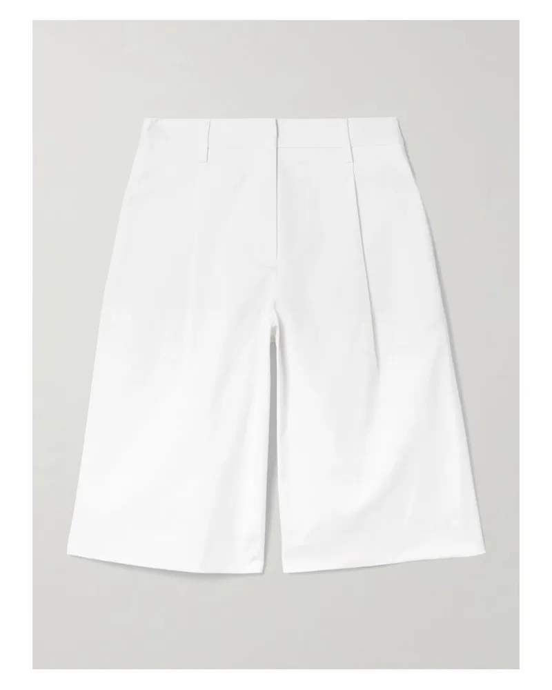 Matteau Shorts Aus Twill Aus Einer Biobaumwollmischung Mit Bundfalten - Weiß Weiß