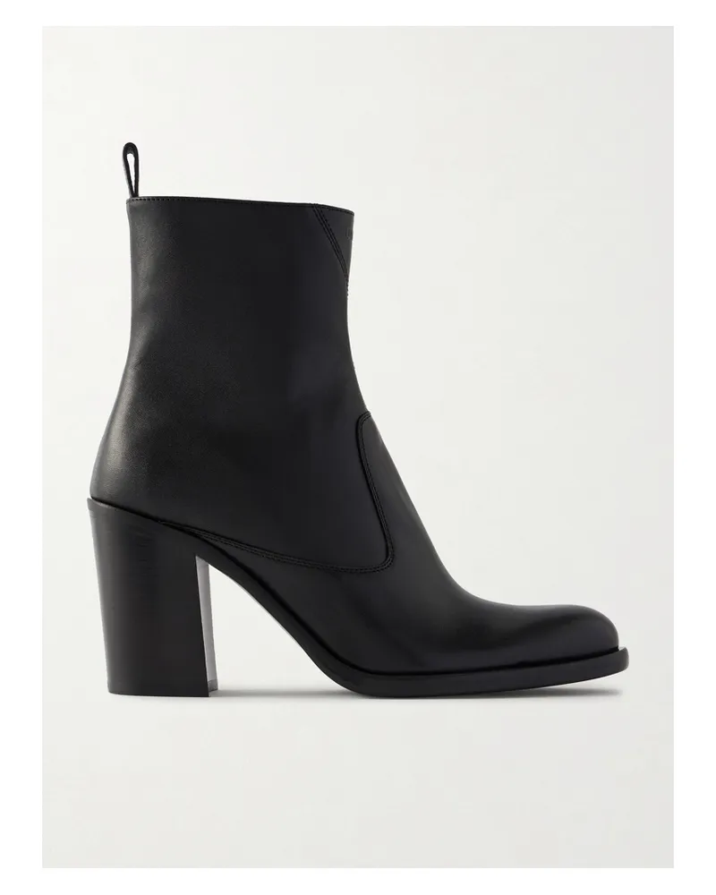 Chloé Phoenix Leather Ankle Boots - Black Black