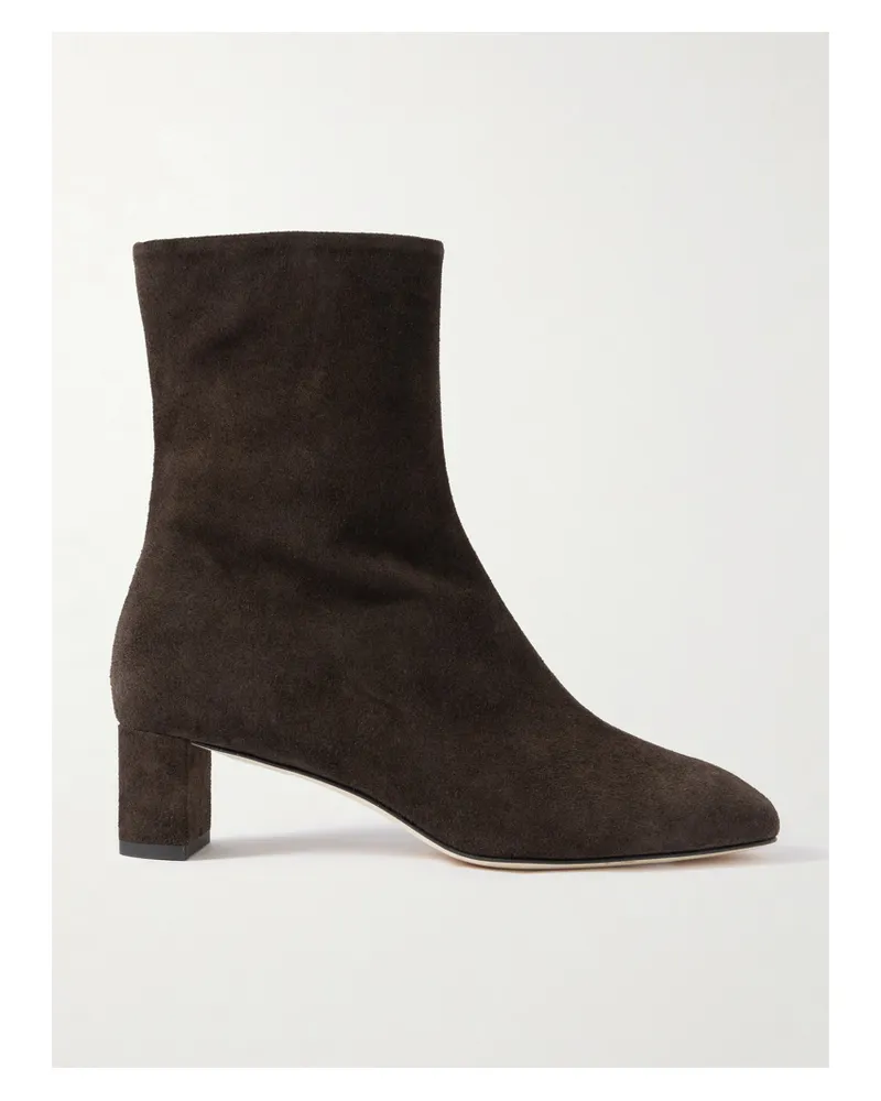 aeyde Millie Ankle Boots Aus Veloursleder - Braun Braun