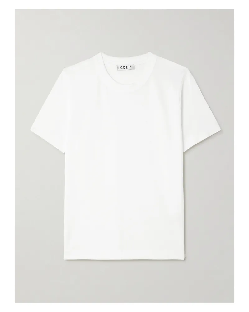 CDLP Tencel™ Lyocell And Cotton-blend T-shirt - White White