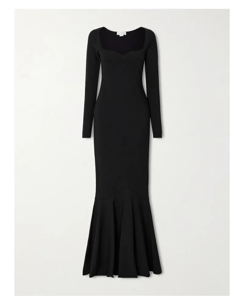 Stella McCartney Flared Stretch-jersey Bustier Gown - Black Black