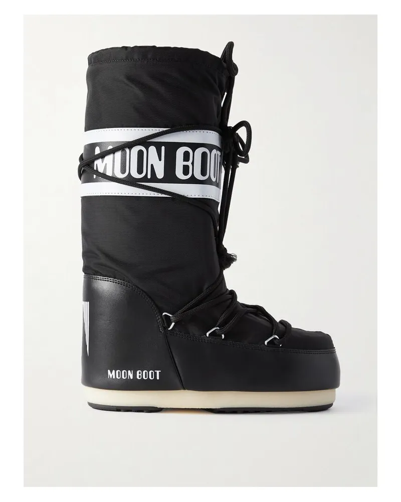 Moon Boot Icon Schneestiefel Aus Shell Und Kunstleder - Schwarz Schwarz