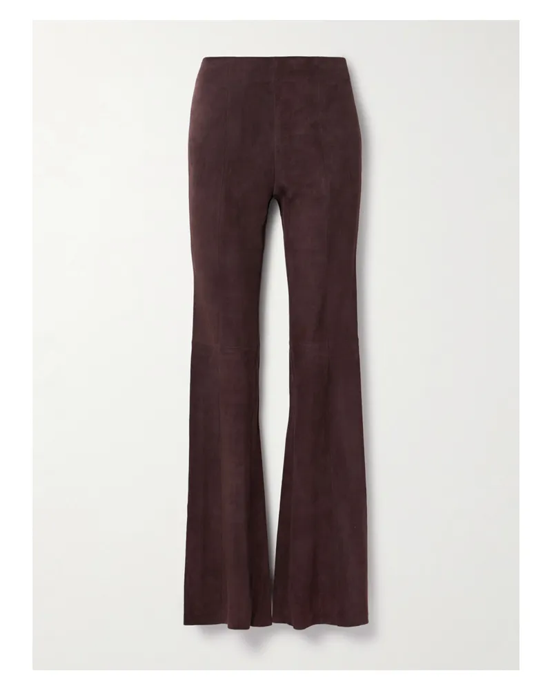 Stouls Gégé Suede Flared Pants - Brown Brown