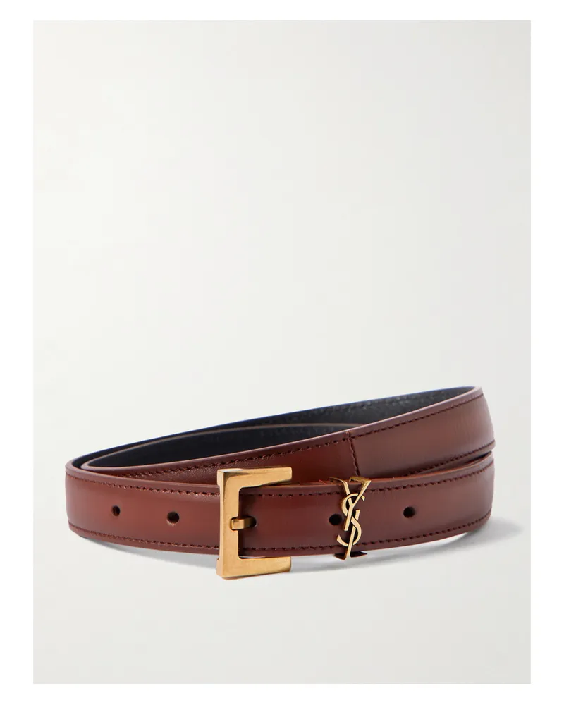 Saint Laurent Leather Belt - Brown Brown