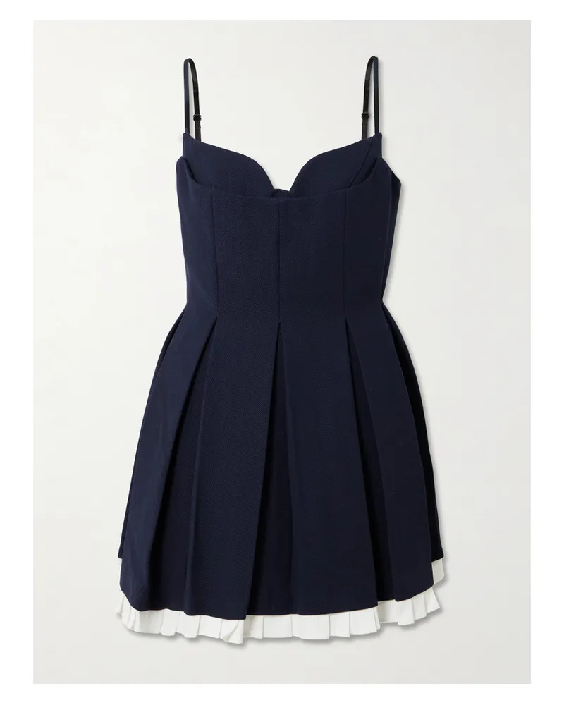 SHUSHU/TONG Mehrlagiges Kleid Aus Twill Mit Falten - Blau Blau