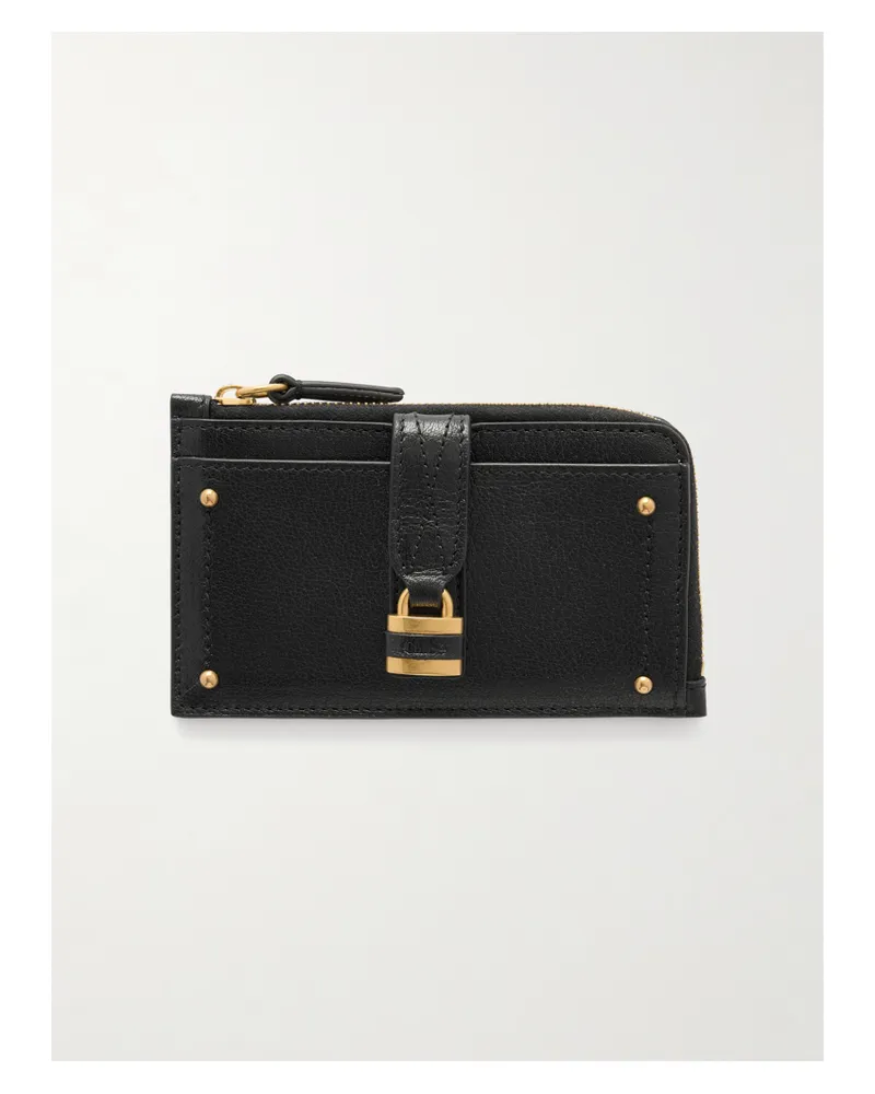 Chloé Paddington Embellished Leather Cardholder - Black Black