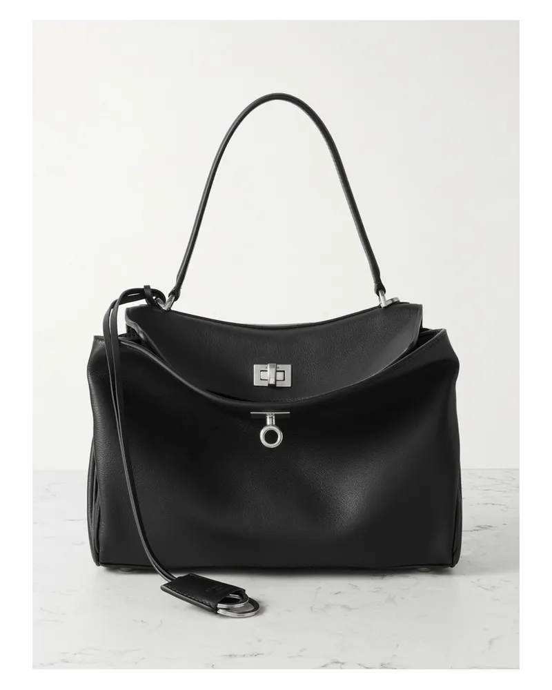 Balenciaga Rodeo Small Leather Tote - Black Black