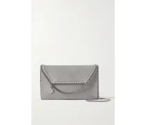 The Falabella Mini Vegetarian Brushed-leather Shoulder Bag - Gray