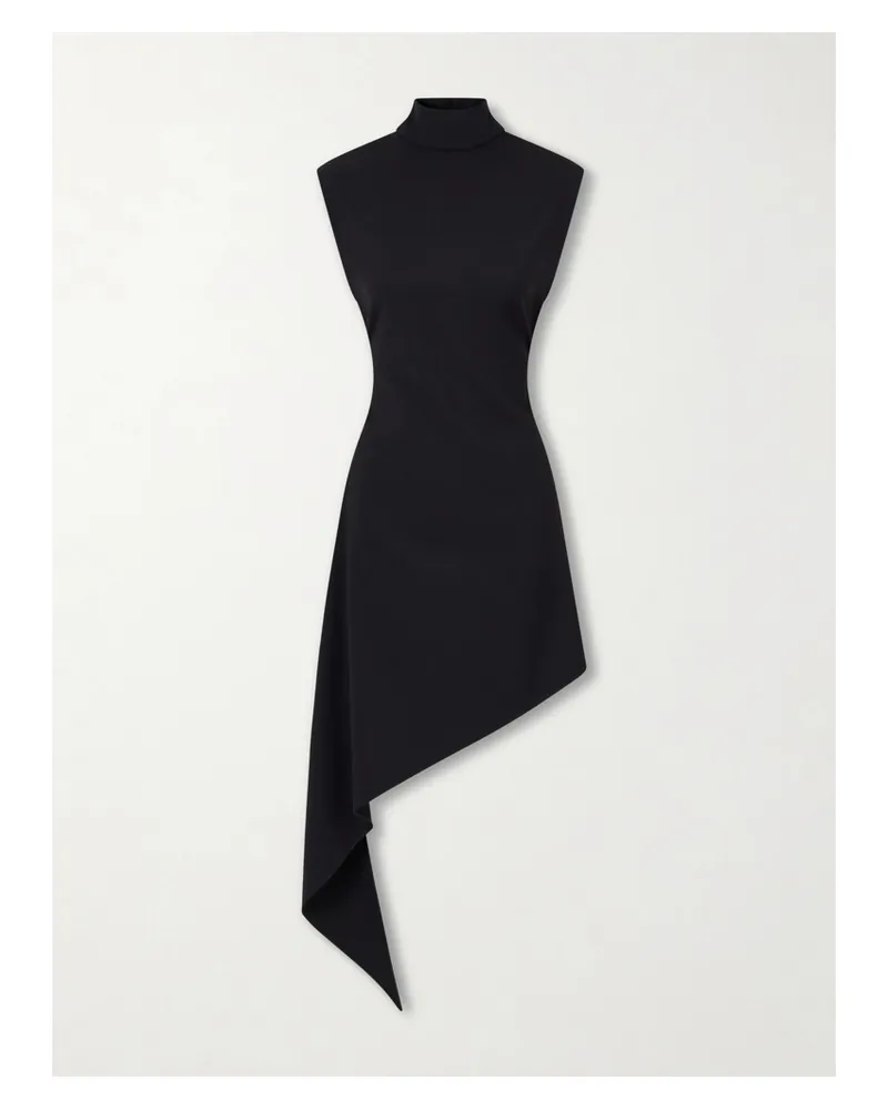 Alaïa Wool-blend Gabardine Mini Dress - Black Black