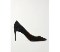 Kate 85 Pumps Aus Veloursleder - Schwarz