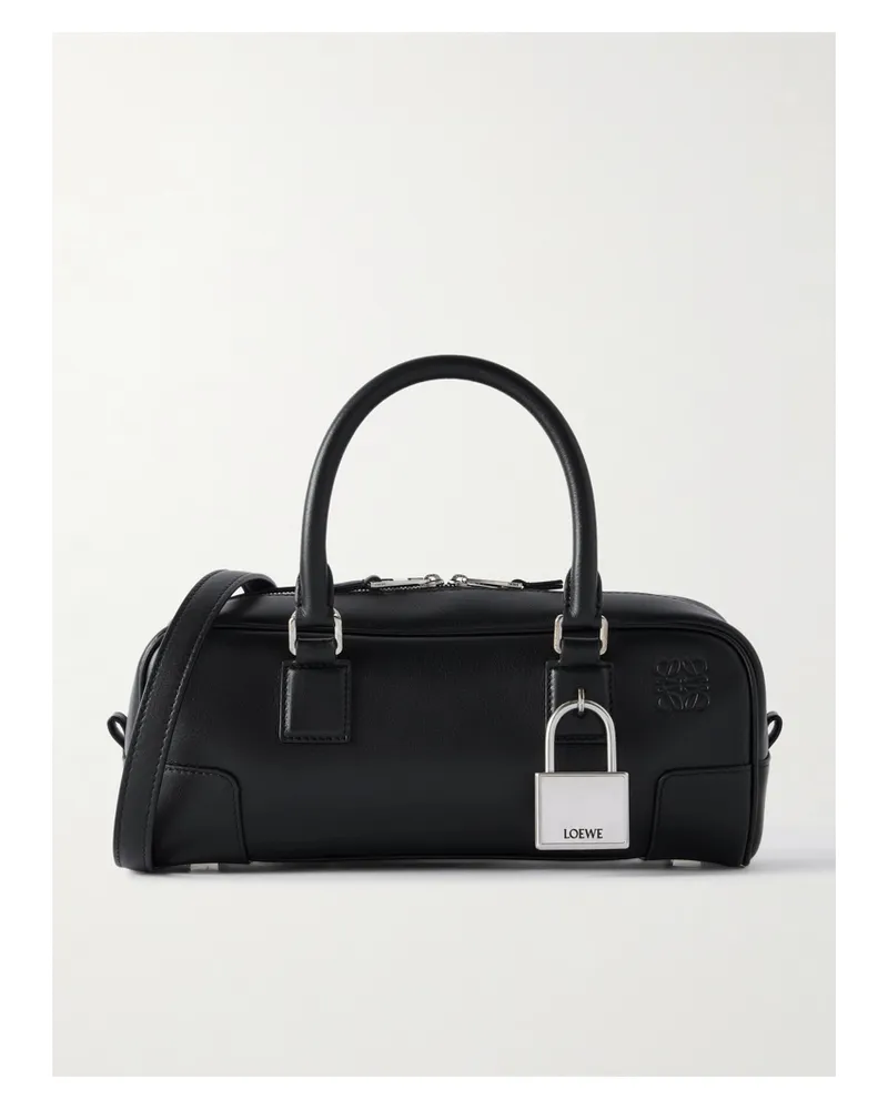 Loewe Amazona 23 Embellished Leather Shoulder Bag - Black Black