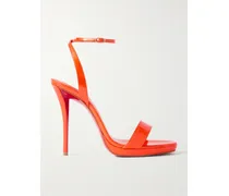 Miss Z Queen 120 Patent-leather Sandals - Orange