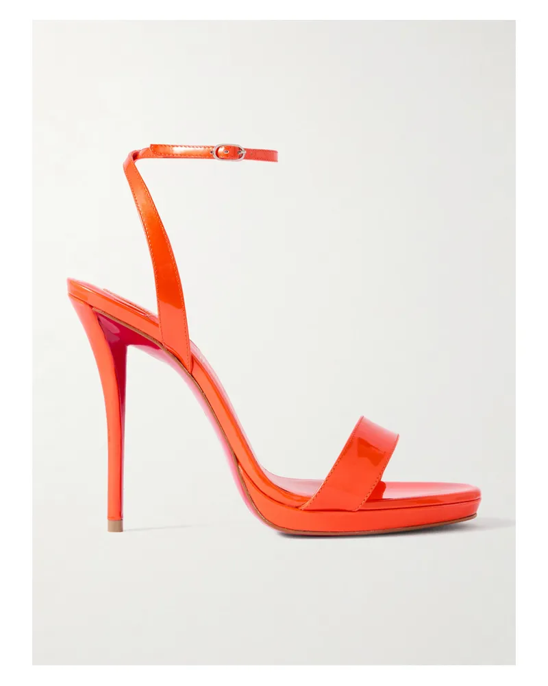 Christian Louboutin Miss Z Queen 120 Sandalen Aus Lackleder - Orange Orange