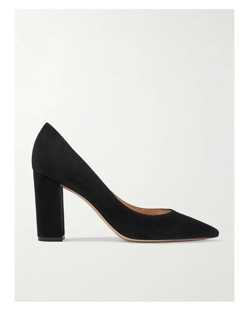 Gianvito Rossi Piper 85 Pumps Aus Veloursleder - Schwarz Schwarz
