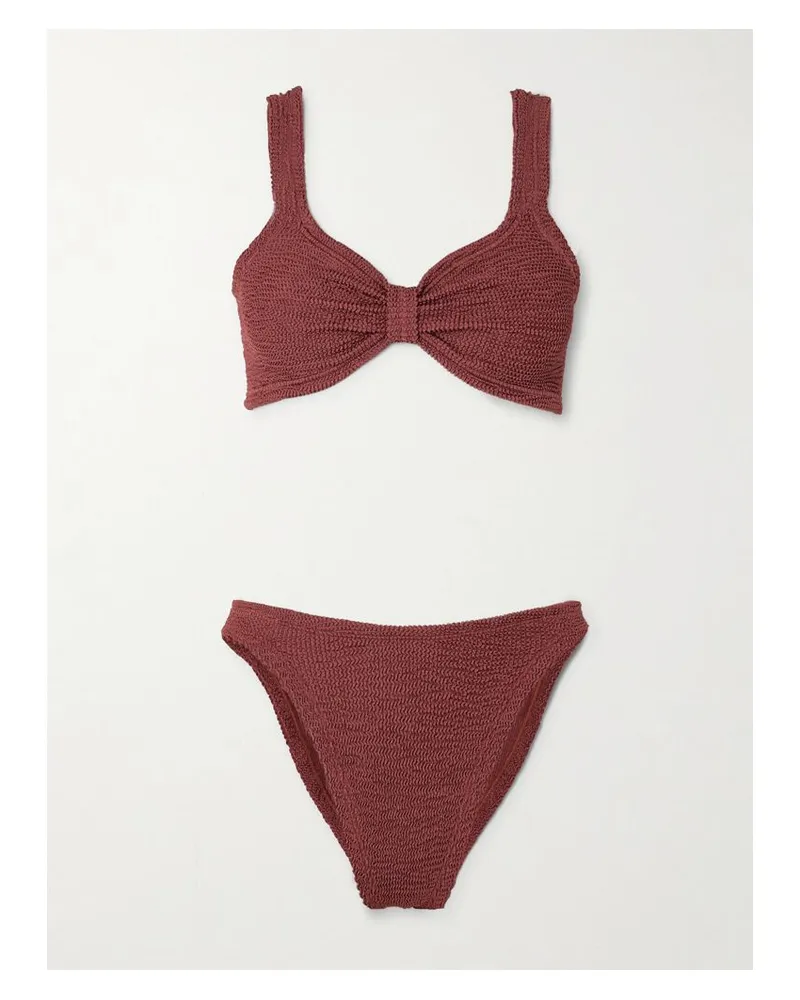 Hunza G Bonnie Bikini Aus Seersucker - Rot Rot