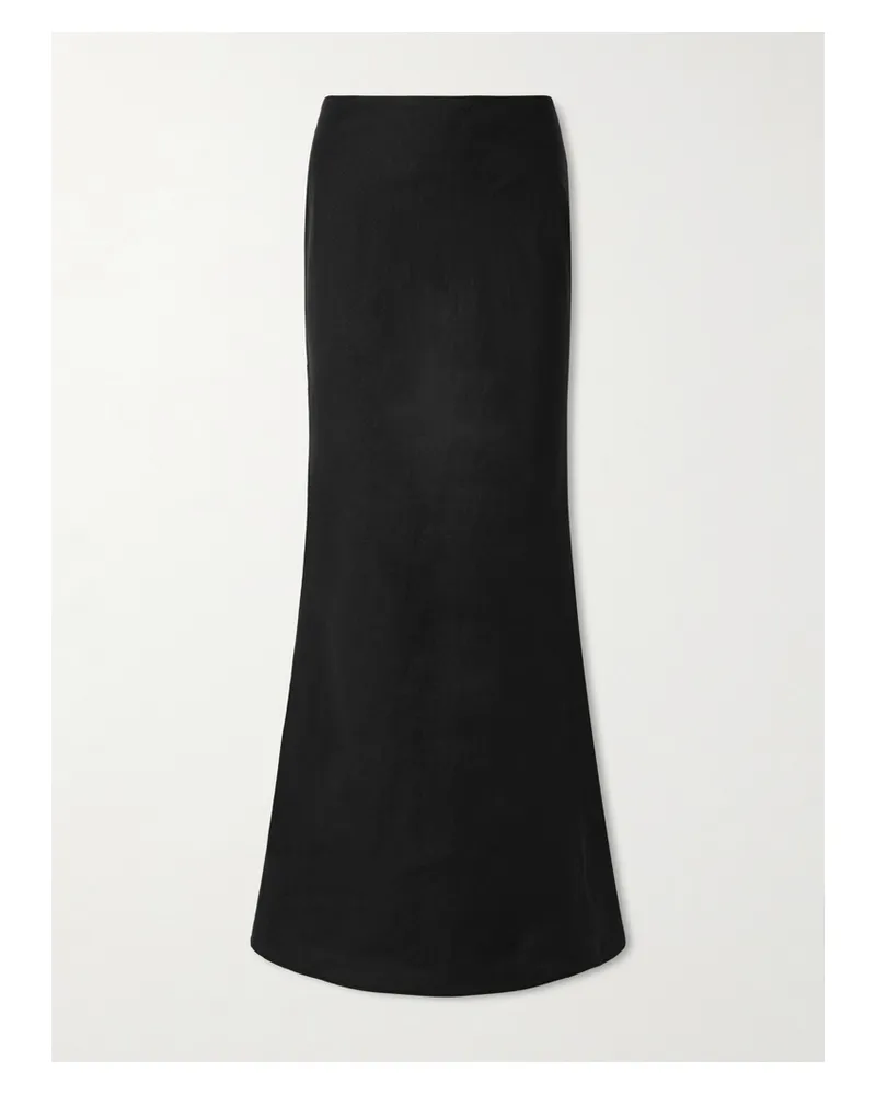 Cult Gaia Chantel Linen Maxi Skirt - Black Black