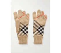 Handschuhe Aus Einer Karierten Kaschmirmischung - Neutral