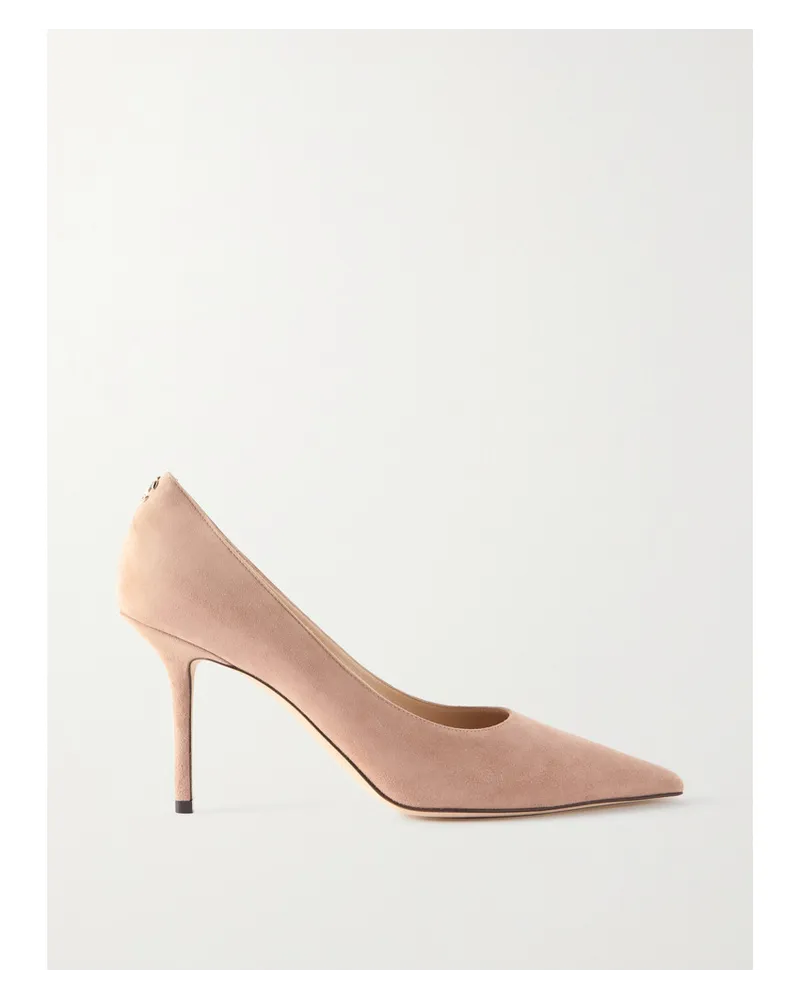 Jimmy Choo Love 85 Pumps aus Veloursleder Neutral