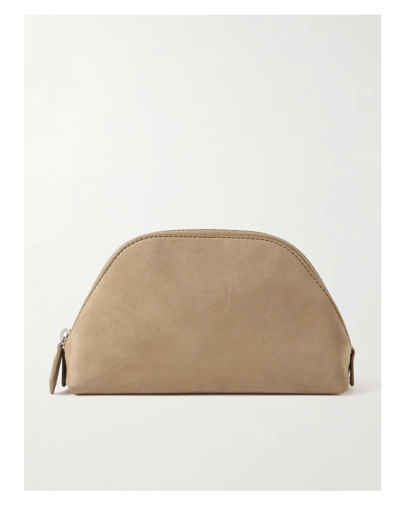 The Row Devon Mini Nubuck Pouch - Neutrals Neutrals
