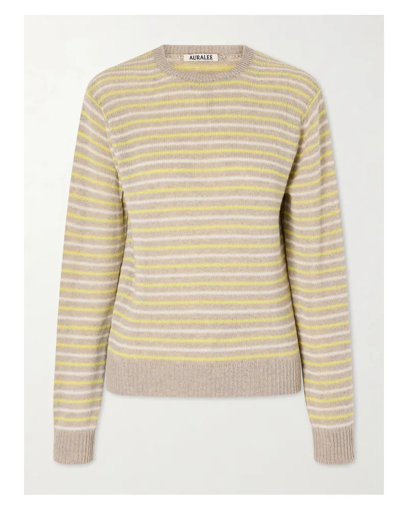 AURALEE Striped Cashmere Sweater - Neutrals Neutrals