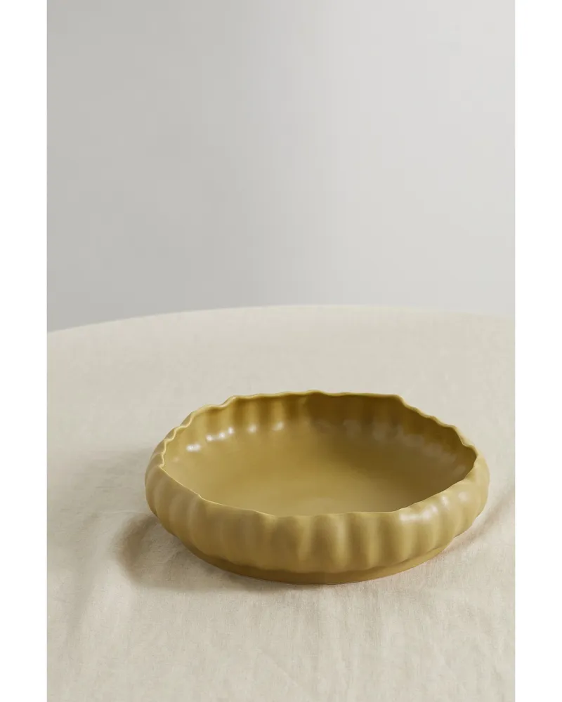 Marloe Marloe Net Sustain Chloe Salatschüssel Aus Keramik - Gelb Gelb