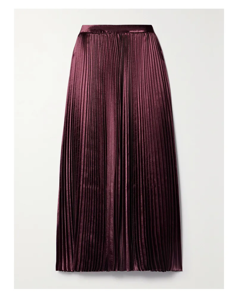 Ulla Johnson Rami Midirock Aus Plissiertem Satin - Lila Lila