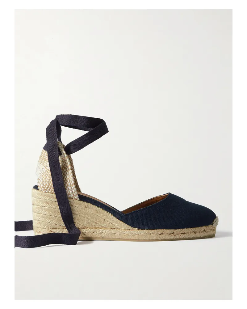 Castañer Carina 60 Espadrille-wedges Aus Canvas - Blau Blau