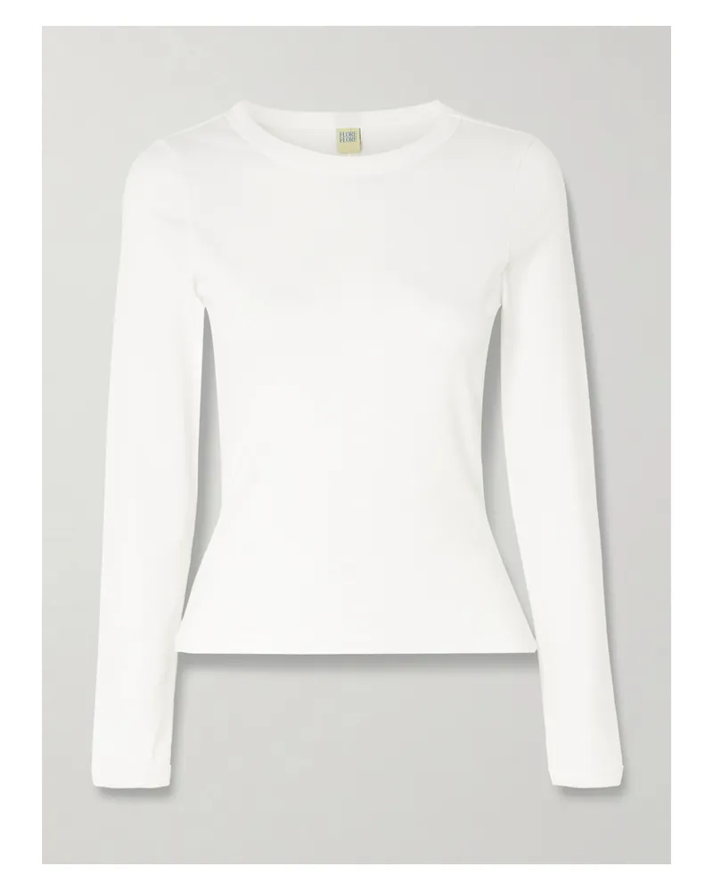 Flore Flore Max T-shirt Aus Biobaumwoll-jersey - Weiß Weiß