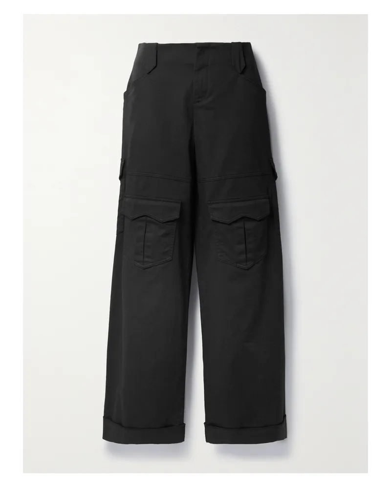 Tom Ford Cargohose Mit Geradem Bein Aus Gabardine Aus Einer Baumwollmischung - Schwarz Schwarz