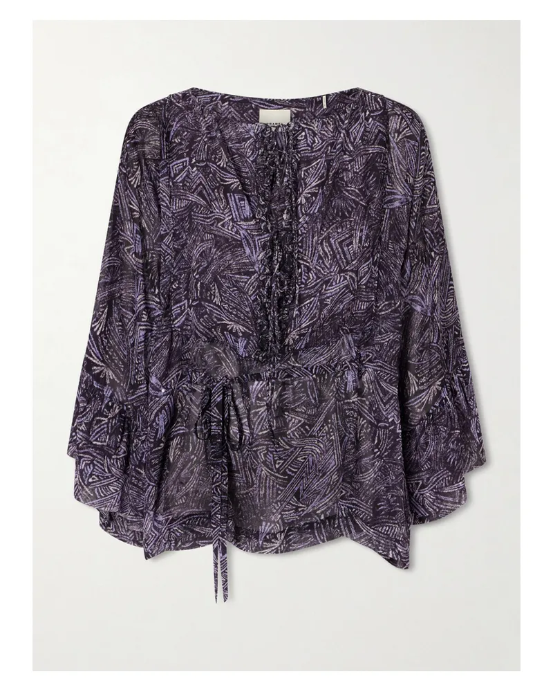 Isabel Marant Minikleid Aus Seide Mit Bindegürtel - Blau Blau