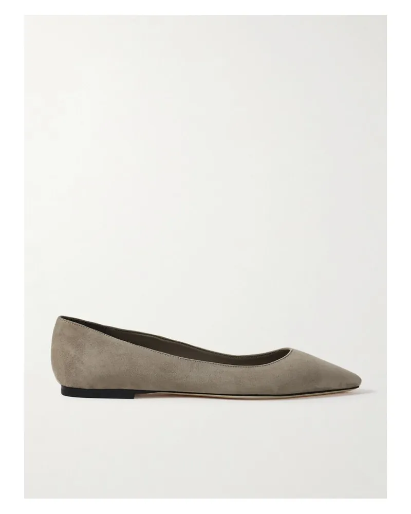 Jimmy Choo Romy Ballerinas Aus Veloursleder - Braun Braun