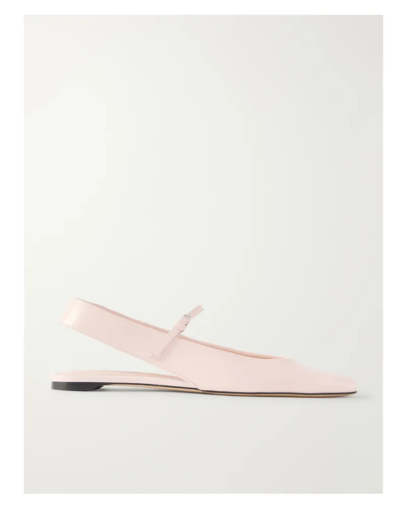 Totême Leather Mary Jane Slingback Ballet Flats - Pink Pink