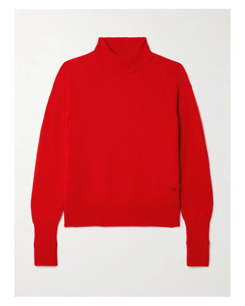 Victoria Beckham Rollkragenpullover aus Wolle Rot